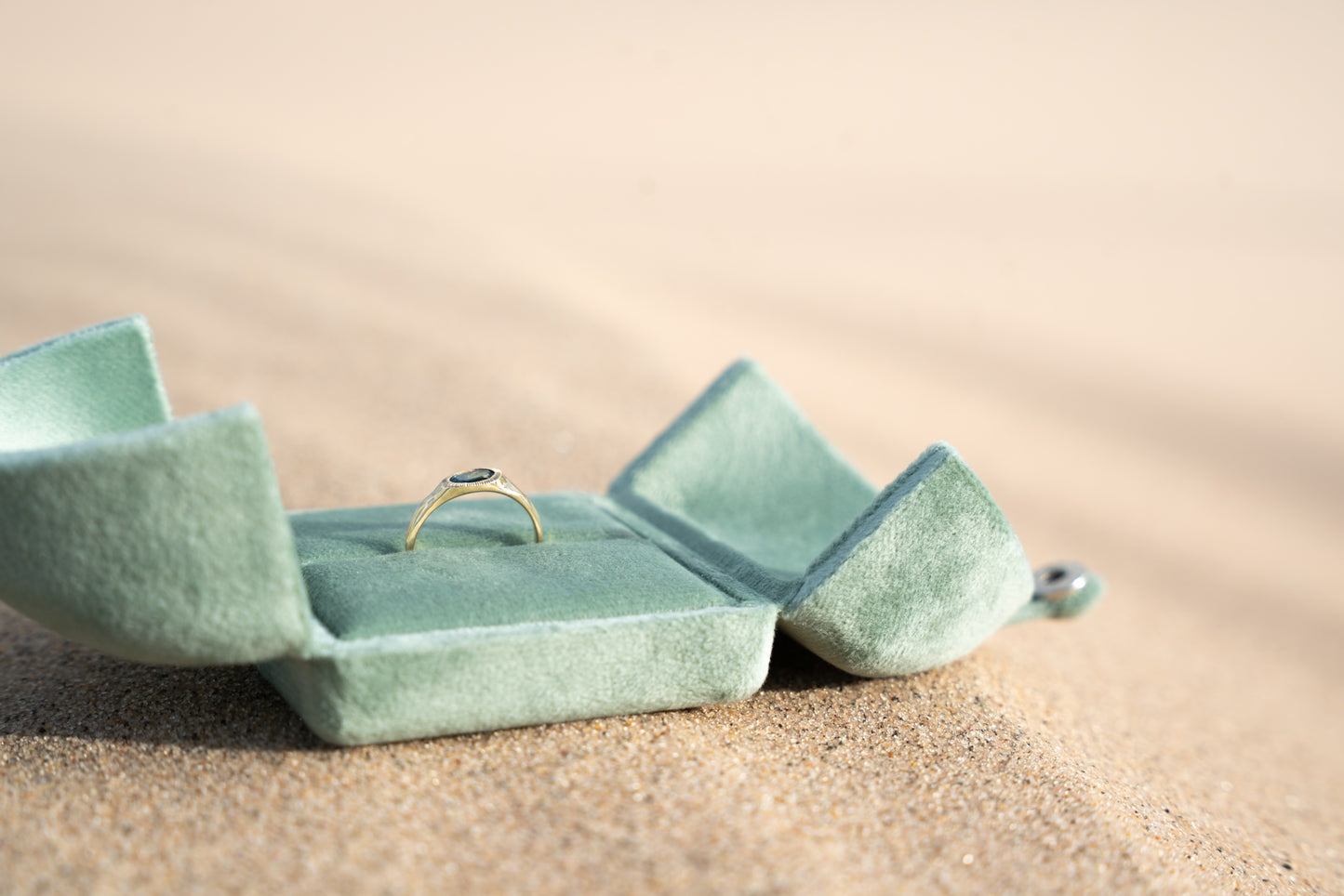 Radiant Lake Ring - Oval Parti Sapphire