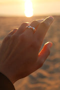 Reflect Wave Ring - Montana Sapphires in Sterling Silver
