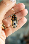 Moon Glow Pendant & Link - Australian Sapphire in 14k Yellow Gold