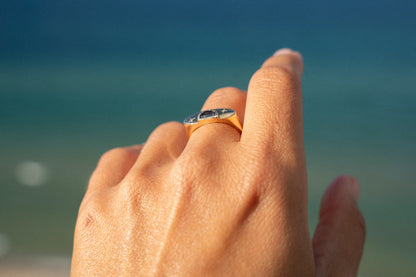 Moonset Signet Ring - Portrait Sapphire