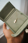 Moonrise Pendant - Sapphire & Diamond in 14k Yellow Gold